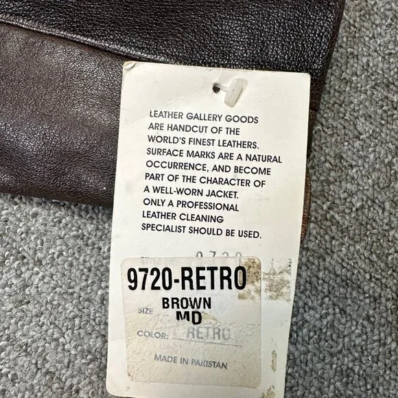 Leather Gallery NWT Deadstock Western Cowgirl Fringe Beaded Brown Coat Sz Medium - Picture 3 of 8